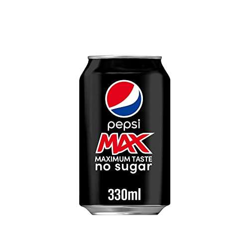 Pepsi Max No Sugar Cans, 330 ml (Pack of 24) £7.20 with S&S