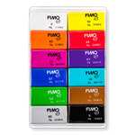 STAEDTLER FIMO Soft Oven Hardening Polymer Modelling Clay - Basic Assorted Colours (Pack of 12 x 25g Blocks)
