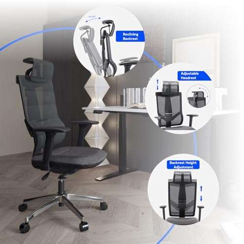 FLEXISPOT Ergonomic Office Chair BS6 Mesh Back - w/Voucher, Sold & Dispatched By FLEXISPOTUK