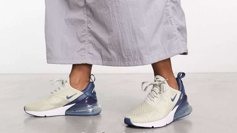 Nike Air 270 Women's Trainers in Grey & Navy at ASOS, Only £73.85 ...