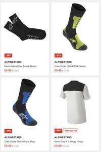 Up to 87% off a huge range of Alpinestars cycling gear - Prices starting at £3.99 (examples in description)