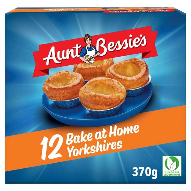 Aunt Bessie's 12 Bake at Home Yorkshire Puddings 370g 3 for £3 @ Morrisons
