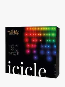Twinkly 190 LED Icicle Lights, Red / Green / Blue, L9m - Instore