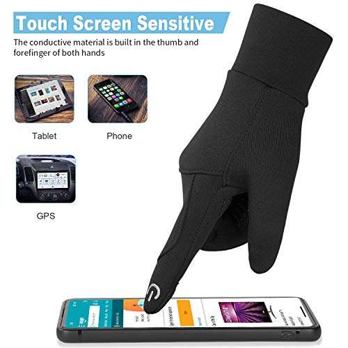 Touchscreen Lightweight Winter Running Gloves - £6.37 using voucher sold by coskefy and fulfilled by Amazon