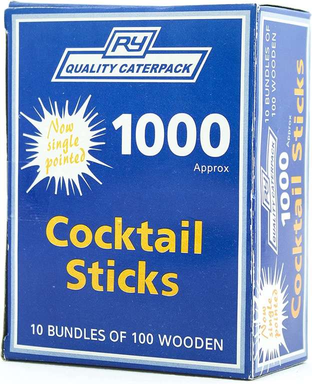 Caterpack Cocktail Sticks - 1000 Count, Package May Vary - £1.36 @ Amazon
