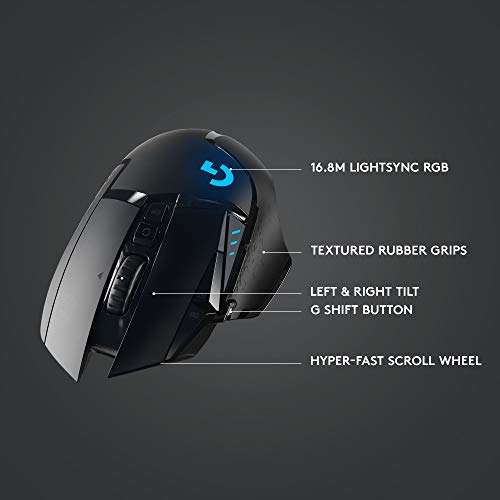 Logitech G502 LIGHTSPEED Wireless Gaming Mouse, HERO 25K Sensor - £35.46 Very Good at Amazon Warehouse