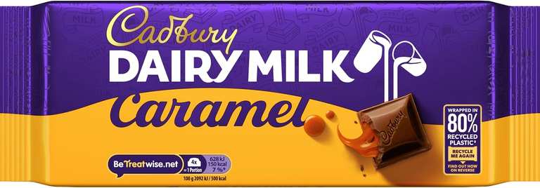 Cadbury Dairy Milk Caramel Chocolate Bar 180g - S&S £1.73 / £1.55