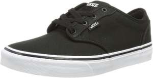 Vans Unisex Kids Atwood Sneaker, Black Canvas size12.5