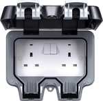 BG Electrical WP22-01 Double Weatherproof Outdoor Switched Power Socket, IP66 Rated, 13 Amp- £8.88 @ Amazon