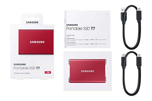 Samsung T7 Portable SSD Mettallic Red 1 TB £94.99 @ Amazon