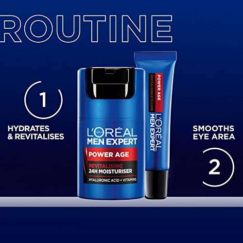 NEW L'Oréal Men Expert Power Age Moisturiser 100ml, Hydrating & Revitalising Hyaluronic Acid Moisturiser for Men - £7.99 @ Amazon