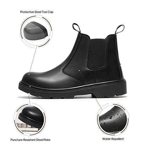 NORTIV 8 Industrial Chelsea Work Boots - £16.09 with Voucher @ dreampairsEU / Amazon