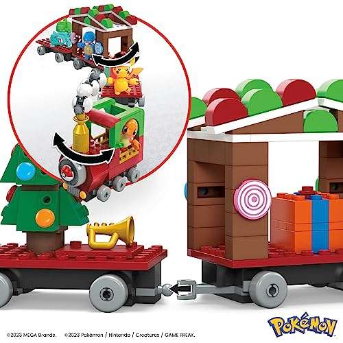 MEGA Pokémon Action Figure Building Toys, Holiday Train with 373 Pieces and 4 Poseable Characters - Sold by ToyDip