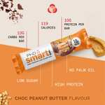 PhD Nutrition Smart Protein Bar Mini, High Protein Low Sugar Protein Snacks, Chocolate Peanut Butter, 32 g Bar (24 Pack)