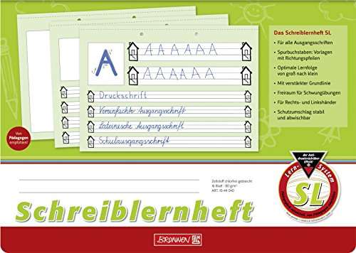 Brunnen Learning to Write Booklet A4, Landscape, 16 Pages, SL line Style