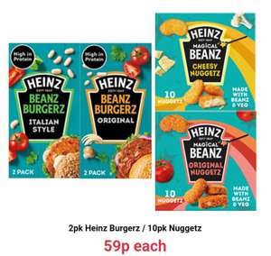 Heinz Beanz Burgerz 2 pk / Nuggetz 10 pk