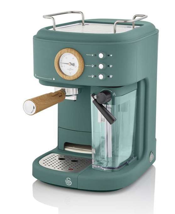 Swan Nordic One Touch Espresso Machine - Nordic Green £99.99 @ The Range