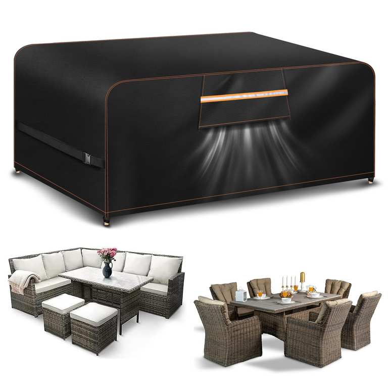 Aoretic Outdoor Garden Furniture Covers Waterproof with Air Vent 180 x 120 x 74CM 420D Oxford Fabric - Sold by GOLDEN SALT LIMITED / FBA