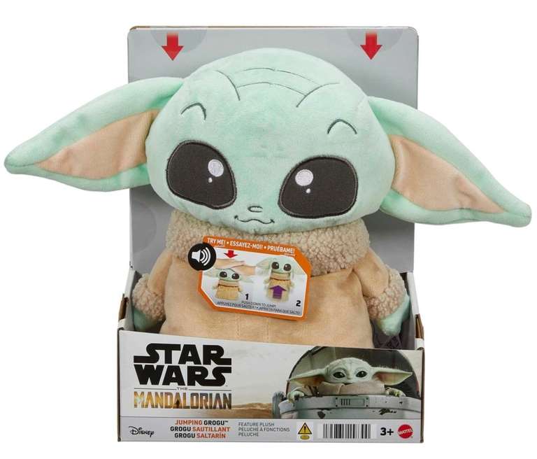 Star Wars The Mandalorian Electronic Mask / Star Wars Jumping Grogu Plush Toy with Jumping Action and Sounds (Free C&C)