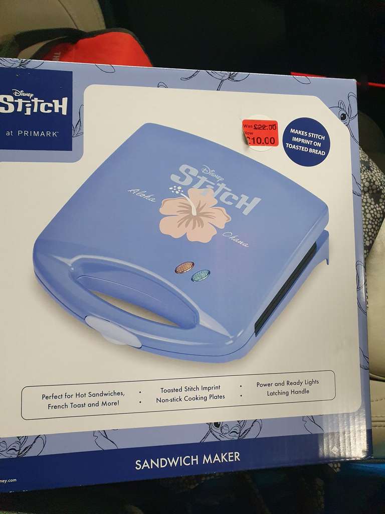 Disney Stitch Sandwich Maker scanning at £3.00 - in store Primark