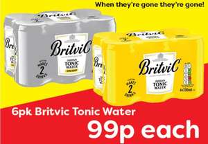 6pk Britvic Tonic Water - 6 x 330ml