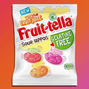 15 x Fruit-Tella Gelatine Free Sour Hippos 120g Sweet Packs BBE July 2022 £10 @ Yankee Bundles
