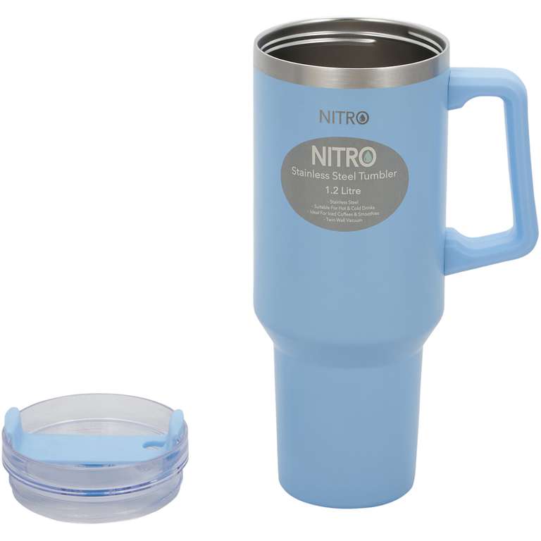Nitro Stainless Steel Tumbler - Various Colours - Free Click & Collect Available at Select Stores