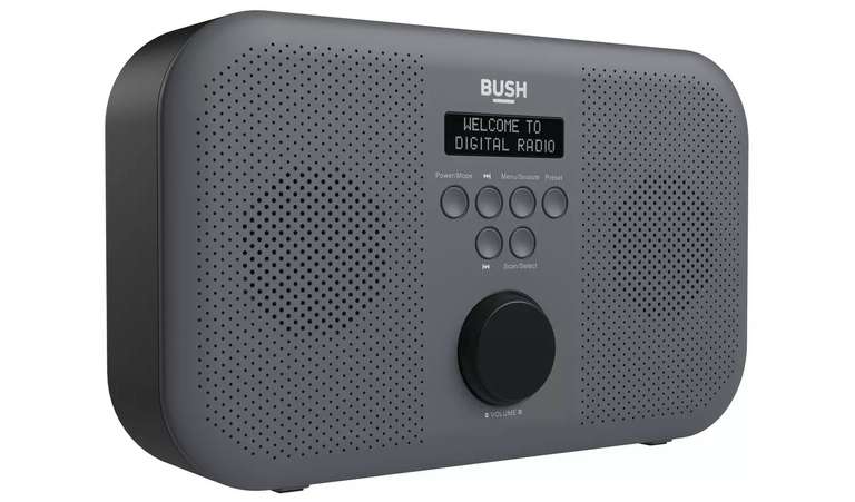 Bush Portable Stereo DAB Radio - Grey - Free C&C