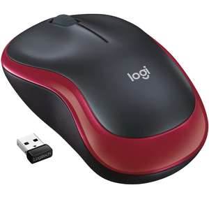Logitech M185 Wireless Mouse, 2.4GHz with USB Mini Receiver, 12-Month Battery Life, 1000 DPI Optical Tracking, Grey/Red, £9.99 @ Amazon