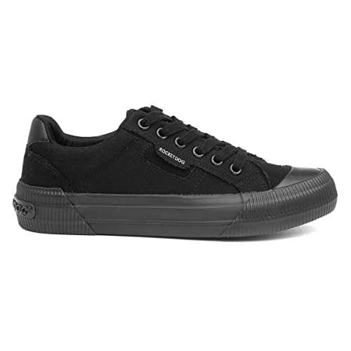 Rocket Dog Cheery Women's Black Canvas Trainers - Available in Sizes 3 to 7