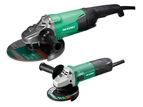 HiKOKI G12STX/G23ST twin pack angle grinders, 230 Volt Version, 230mm 9" and 115mm