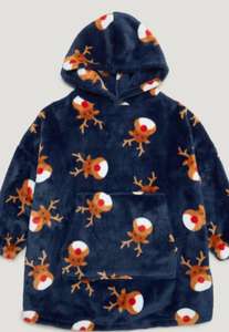 Kids mini me navy reindeer Christmas snuggle hoodie from £9.10 + free Click & Collect / £3.95 delivery @ Matalan
