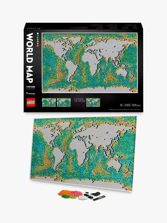 LEGO - Ideas 21336 The Office £83.99 / Icons 10278 Police Station £135.99 / Icons 10312 Jazz Club £159.99 / Art 31203 World Map £171.99