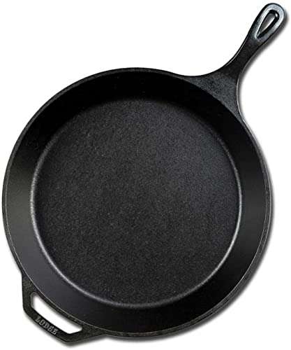 Lodge 38.1 cm / 15 inch Pre-Seasoned Cast Iron Round Skillet / Frying Pan Sold by Amazon US