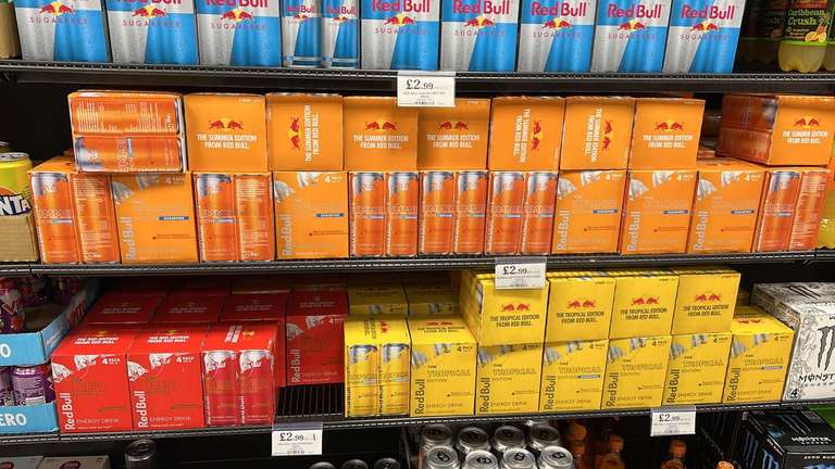 Red Bull 4 Pack Various Flavours - £2.99 @ Home Bargains Leicester