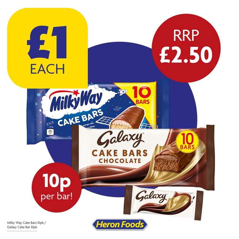 10-Pack Galaxy and MilkyWay Cake Bars (national)