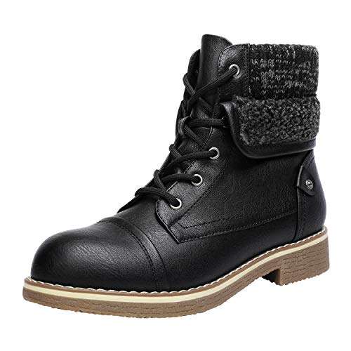 DREAM PAIRS Women’s Lace Up Combat Boots - £19.99 With Code and 20% Off Voucher - @ Amazon sold by dreampairsEU