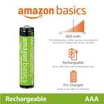 Amazon Basics AAA Rechargeable Batteries, NiMh, Pre-charged - Pack of 8