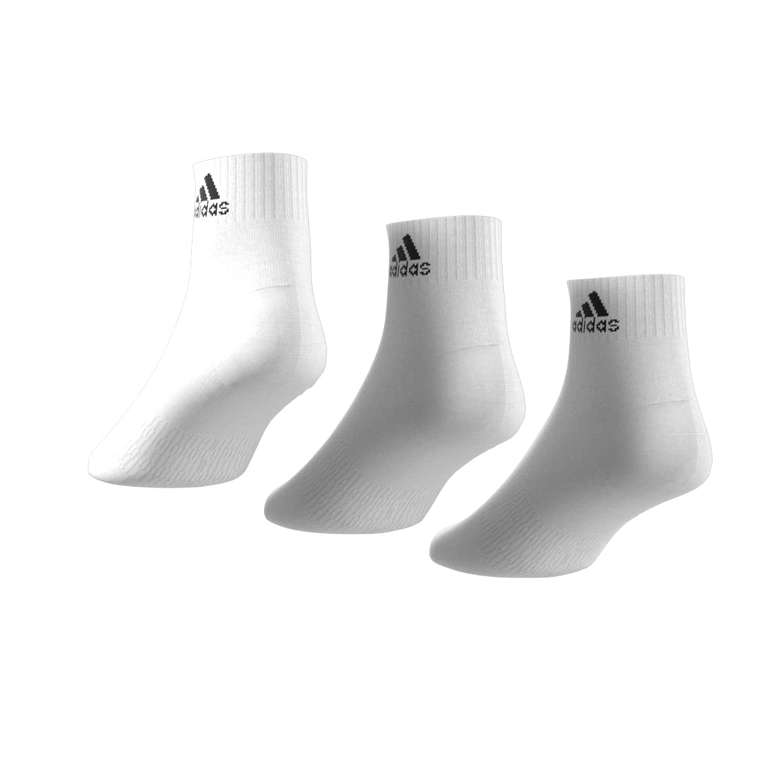 adidas Thin and Light Socks (3 Pairs) - White - Sizes 6.5-8/8.5-10/11-12.5 (£4 with 20% fashion discount)