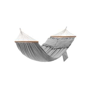 SONGMICS Double Hammock with 2 Pillows Gray and Carrying Case