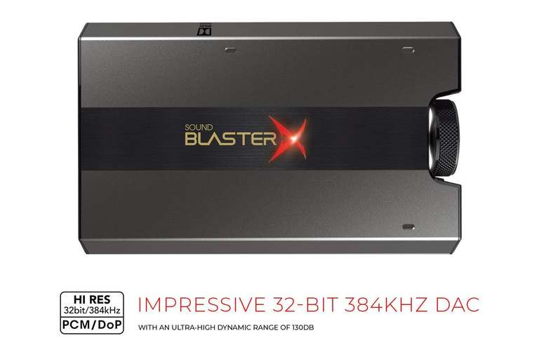 Sound BlasterX G6 Portable Hi-Res Gaming USB DAC (B-Stock)