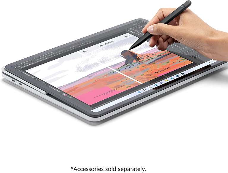 Microsoft Surface Laptop Studio - 14.4" Touchscreen (Platinum) - Intel 11th Gen i7, RAM 16GB, SSD 512GB - £1566.95 @ Amazon