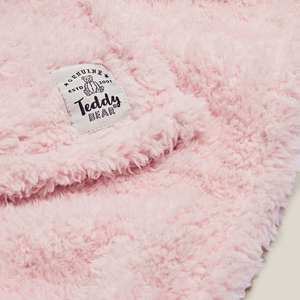 Dunelm ‘Teddy Bear’ Throw - Pink Only - £4 - 130cms x 180cms - Free Collection @ Dunelm