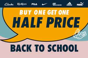 Buy 1 get 1 half price school shoes incl Nike Air Max, kickers, Clark’s plus £15 Amazon voucher on a £40 spend @ Deichmann