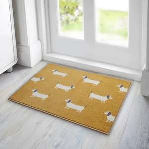 Washable Bertie (Sausage Dog) Printed Doormat now £4.90 with free click and collect from Dunelm