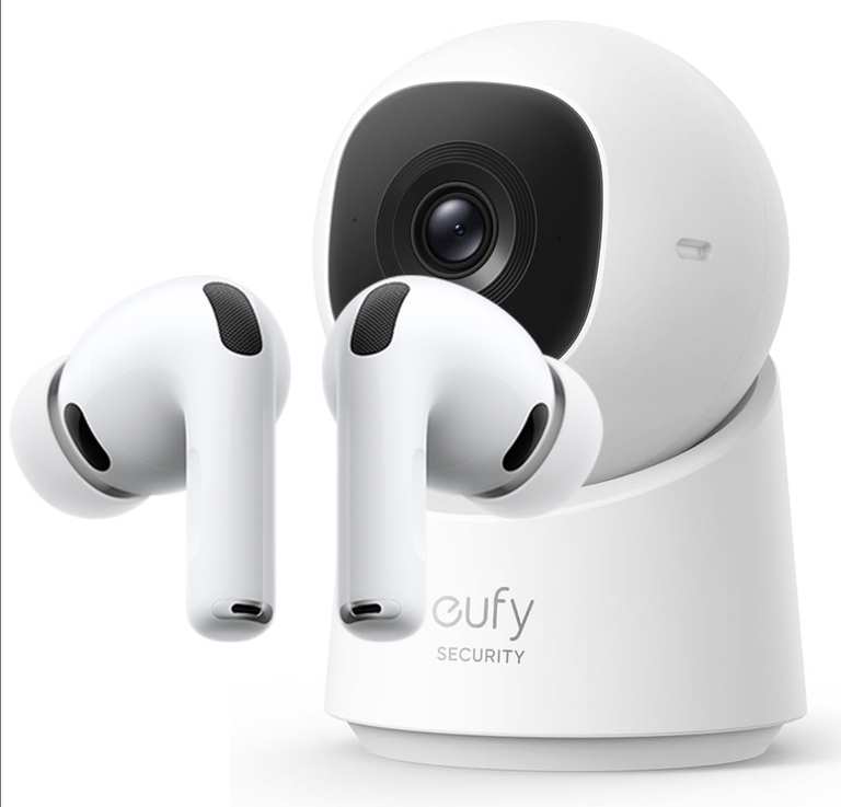 Apple AirPods Pro 3 Wireless Earbuds, Active Noise Cancellation + Eufy C220 2K Indoor Camera With Voucher / £164 for jusr Airpods
