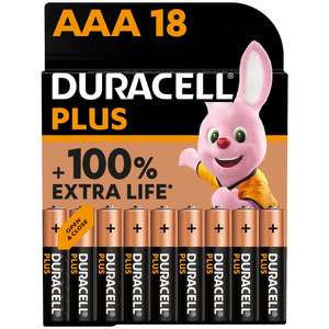 Duracell Plus AAA Batteries 18 Pack Alkaline 1.5V Like New - Sold By Amazon Warehouse