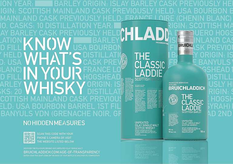 Bruichladdich The Classic Laddie Scottish Barley unpeated Islay Whisky 50% ABV 70cl £35 with voucher / £30.70 with Sub & Save @ Amazon