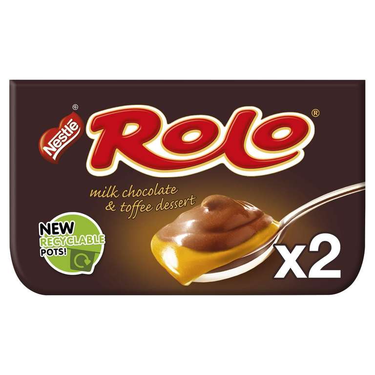 Rolo Milk Chocolate & Toffee Dessert 2 x65g 75p @ Sainsbury's