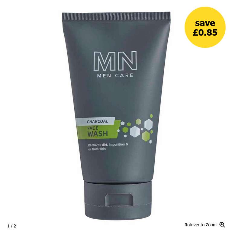Wilko Mens Charcoal Face Wash 150ml £1.25 + Free Click & Collect @ Wilko